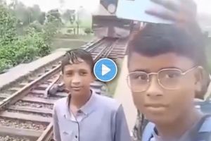 bangladesh boy recording TikTok video with friends hit by train survives Video Viral