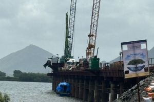 Construction of bridge over Vaitarna Bay for bullet train is underway