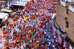 candidates in Kolhapur file nomination for assembly poll