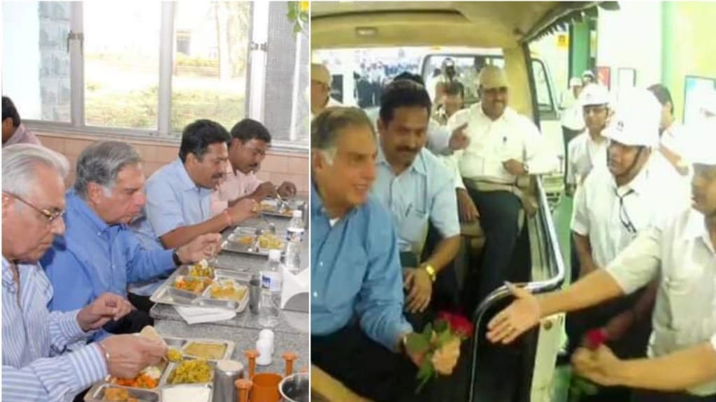 ratan tata dinner with workers