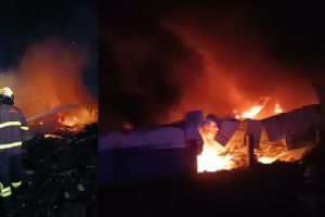 fire broke out in warehouse in Mantarwadi Control of fire by fire brigade