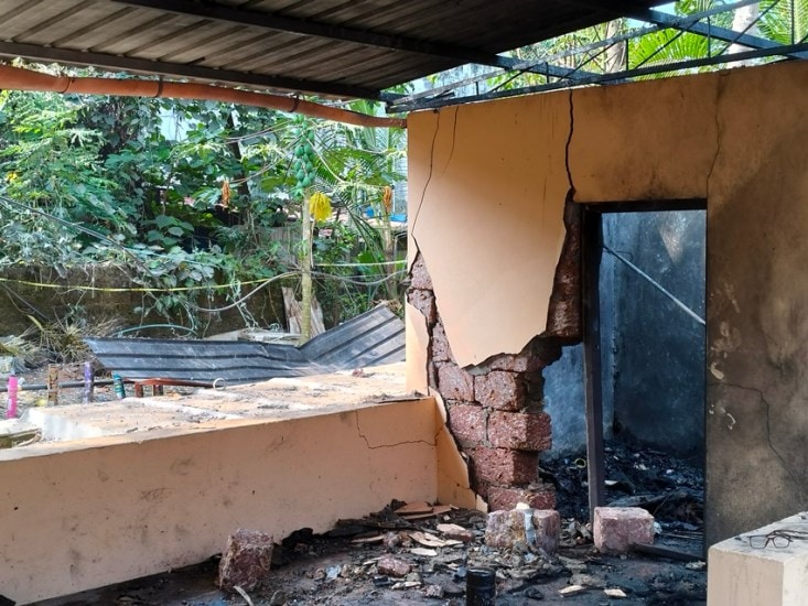 fire in Veerarkavu Temple