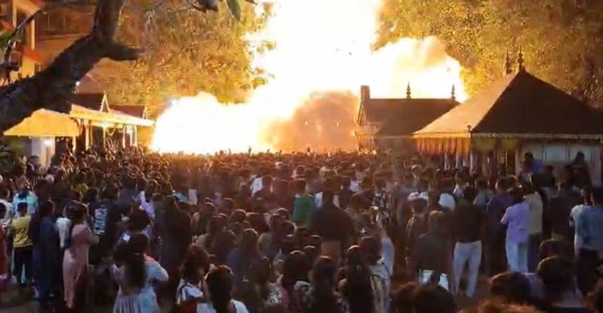 Temple festival explosion Kasaragod