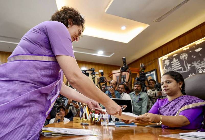 Priyanka Gandhi Saree Look