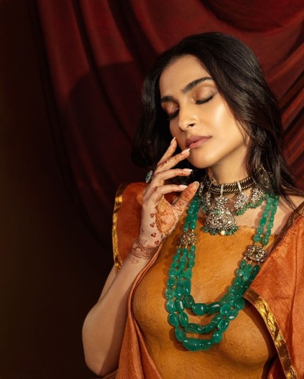 Sonam Kapoor in a khadi lehenga