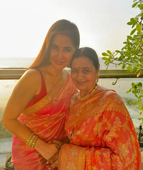 katrina kaif and her mother in law veena kaushal beautiful photos of karwa chauth