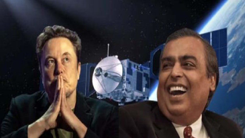 lon Musk Ambani government role in allocating spectrum for SATCOM print eco news amy 95