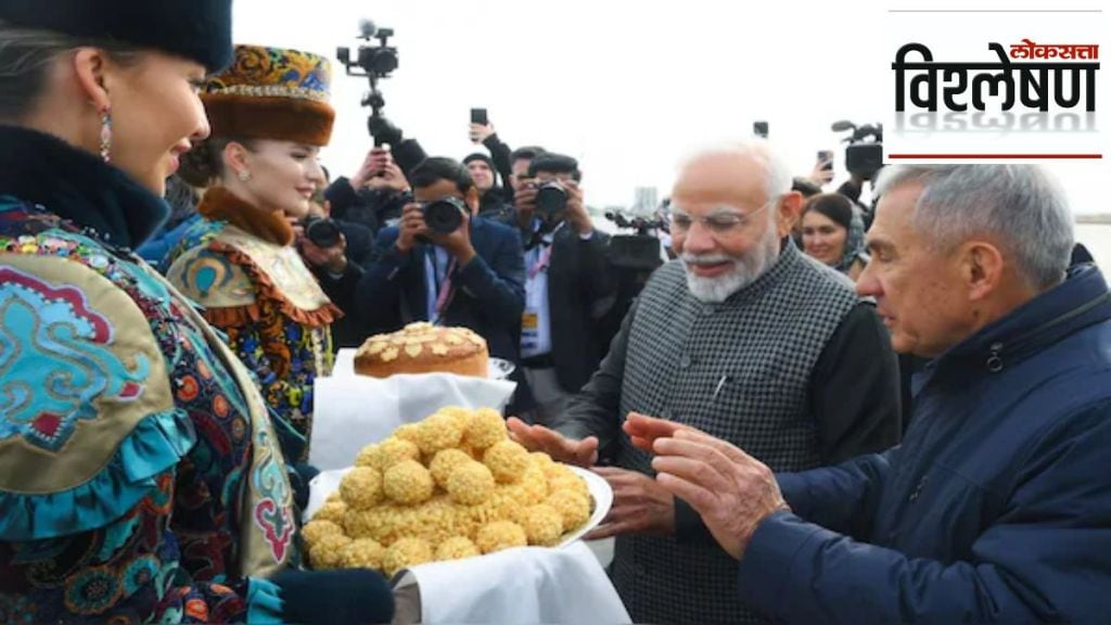 narendra modi welcome by traditional russian food