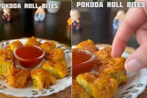 Pakoda roll bites recipe crispy and crunchy recipe from potato