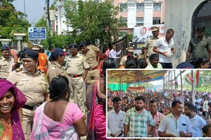 indefinite satyagraha protest in front of palghar collectorate