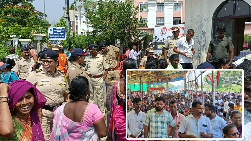 indefinite satyagraha protest in front of palghar collectorate