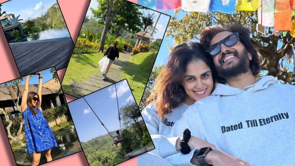 genelia and riteish deshmukh enjoy bali trip