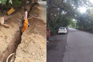 Anger among commuters over digging of new concrete road in Dombivli MIDC