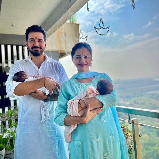 rubina dilaik reveals twins daughter faces