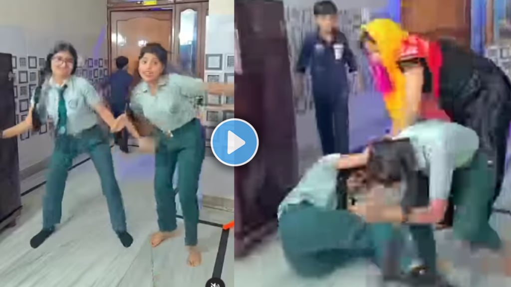 Viral video of school girls dancing in uniform mother beats them dvr 99