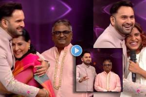 siddharth chandekar family visited star pravah mi honar superstar show