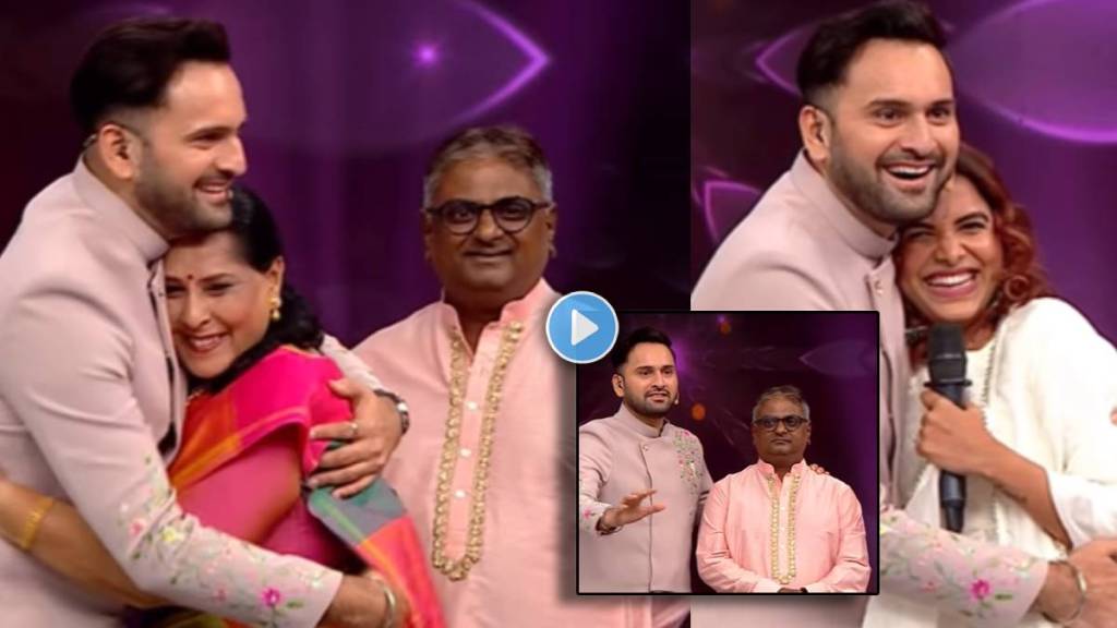 siddharth chandekar family visited star pravah mi honar superstar show