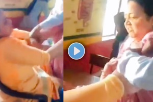 Teachers fight viral video two female school teachers hit each other in entire class