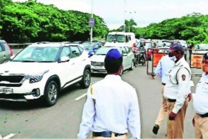 police action over Traffic Violation in Nagpur