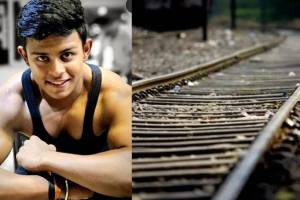 train hits student sitting on track with headphones