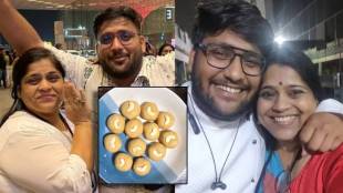 vishakha subhedar son made besanache ladoo for first time