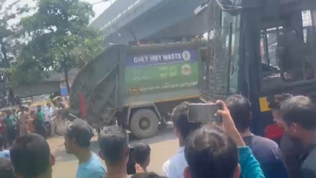 child died in a collision with a municipal garbage truck in Govandi Mumbai news