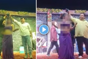 Woman obscene dance video viral on social media is from Madhya Pradesh where police officer and Councilor did obscene act