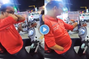 Viral video of disabled Zomato delivery agent riding a bike to deliver food viral on internet