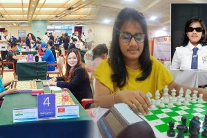 Sanskruti More, a visually challenged chess player, satara district