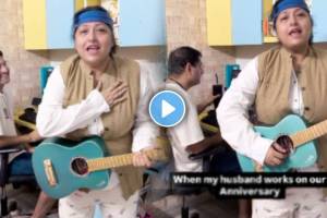 A woman recreated a Bollywood song for her husband