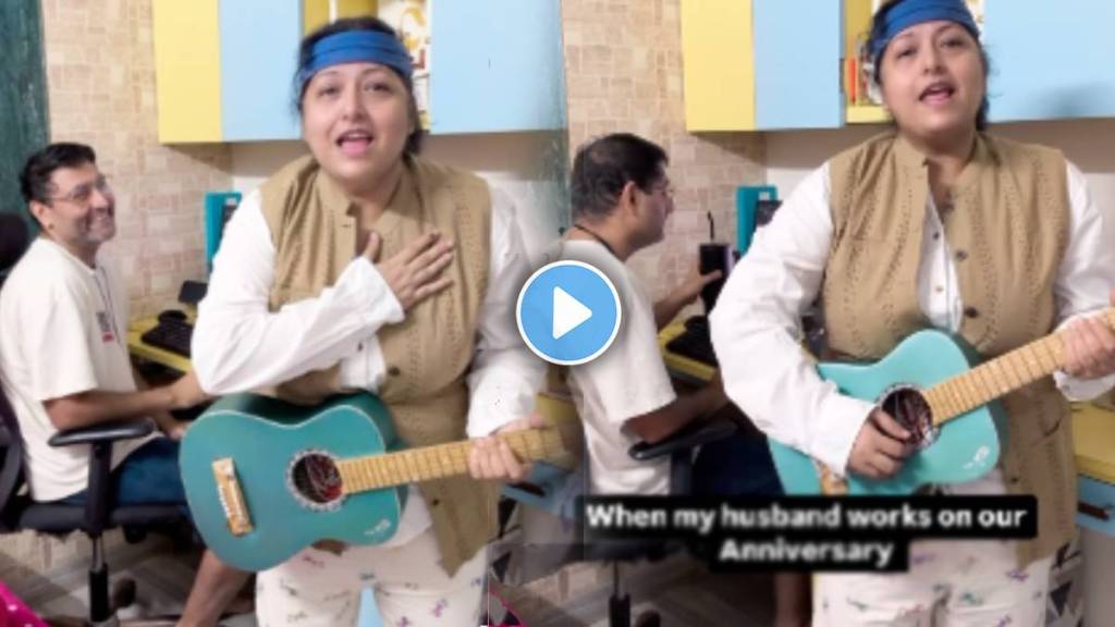 A woman recreated a Bollywood song for her husband