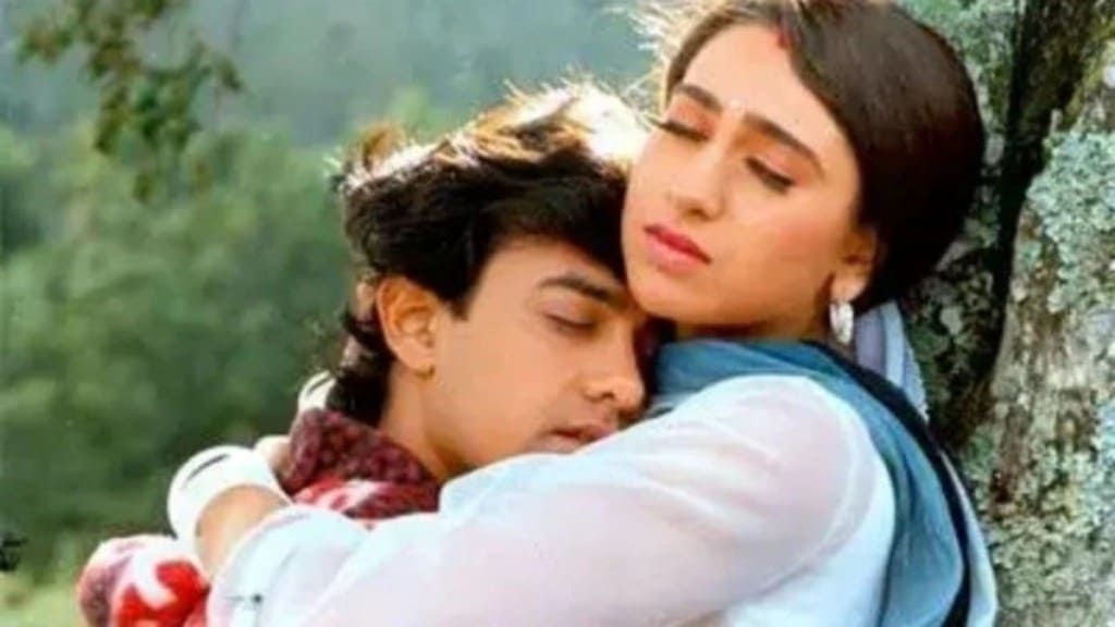 Aamir Khan Karisma Kapoor Raja Hindustani kiss