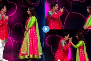 Thoda Tuza Ani Thoda Maza fame Sameer Paranjape propose to Shivani surve on aata hou de dhingana season 3