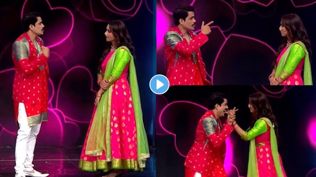 Thoda Tuza Ani Thoda Maza fame Sameer Paranjape propose to Shivani surve on aata hou de dhingana season 3