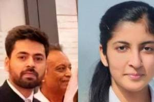 Aditya Pandit, the accused (left) and victim Srishti Tuli (right). (Express)