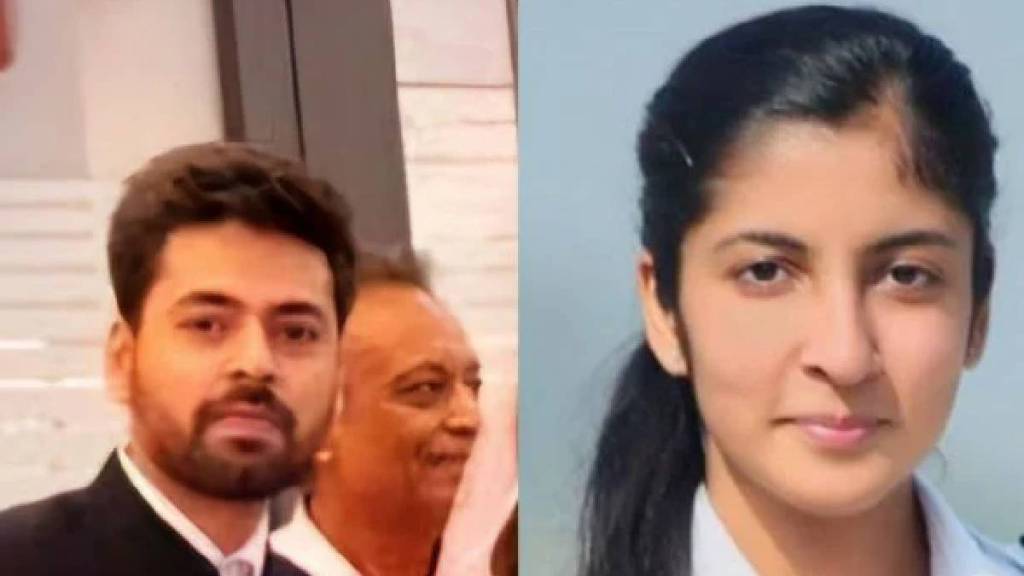 Aditya Pandit, the accused (left) and victim Srishti Tuli (right). (Express)