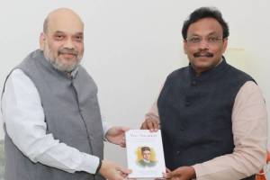 Amit Shah and Vinod Tawde meeting