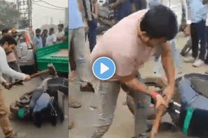 Angry Ola Electric Customer Smashes Scooter With Hammer