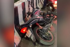 biker dies due to speeding bike falls from bridge