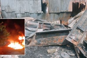 Two houses including shop damaged in fire in Fernandiswadi