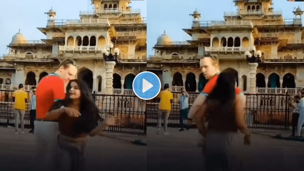 Young girl harassed foreign tourist for a reel dancing in public place video viral on social media