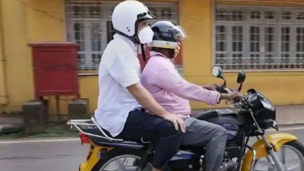 Helmets are also mandatory for those sitting on back of two-wheeler