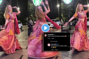 Bigg Boss Marathi Season 5 fame irina rudakova dance on Nagada Sang Dhol song