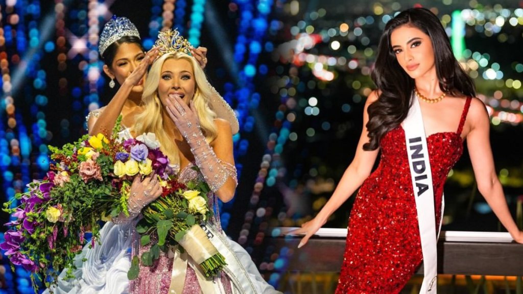 Miss Universe 2024 Denmark Victoria Kjaer was crowned the winner India rhea singha out from top 12