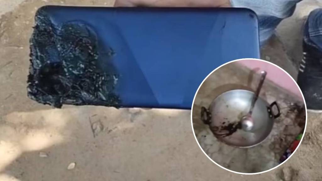 Mobile Phone Slips Into Boiling Oil