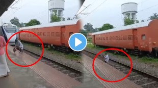 Elderly Man Narrowly Escapes Death Before Vande Bharat Swooshes By shocking video