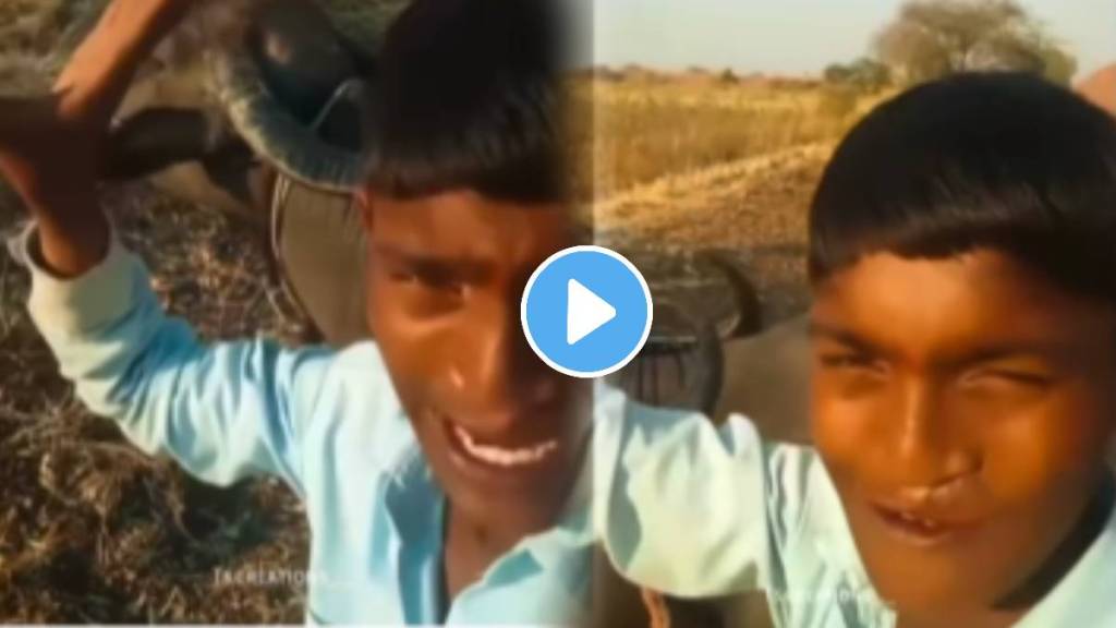 little boy skip school and go to farm funny video goes viral on social media