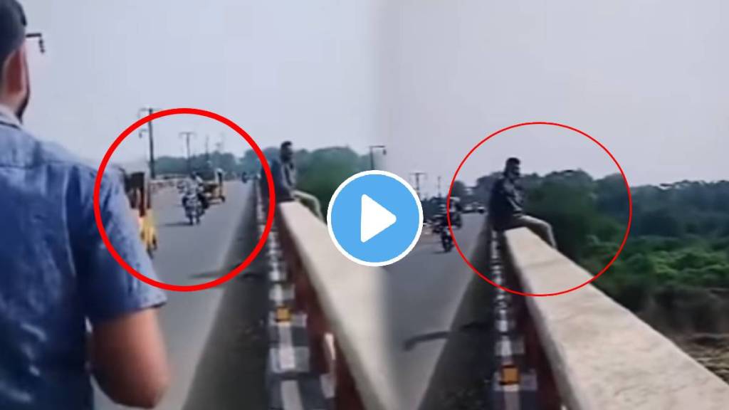 A young man saves a man while suicide from the clutches of death shocking video goes viral on social Media