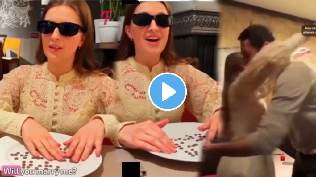 Boyfriend surprises his blind girlfriend with a braille proposal video