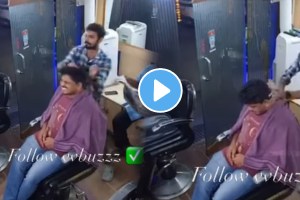 Shocking viral video of a person broke his neck during a massage at a salon watch video